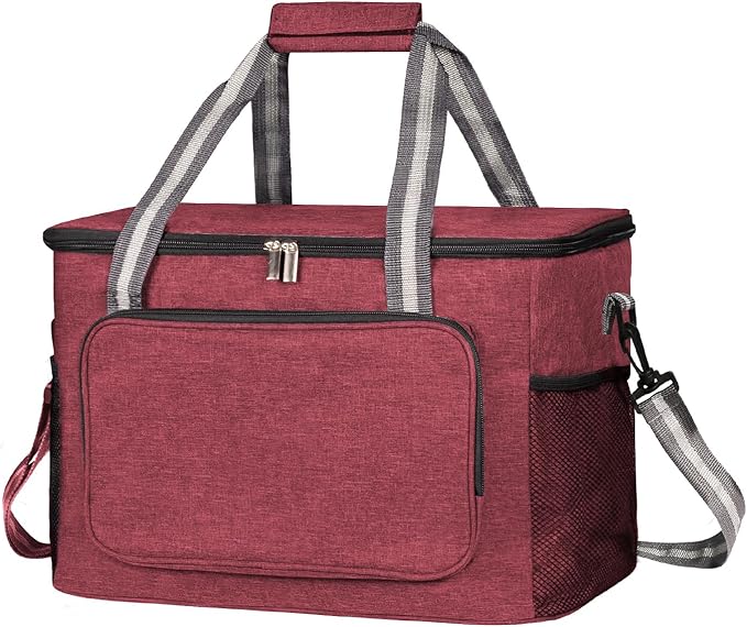 iknoe Large Cooler Bag Collapsible, 24L Insulated Bags, Leakproof Lunch Cooler by Iknoe