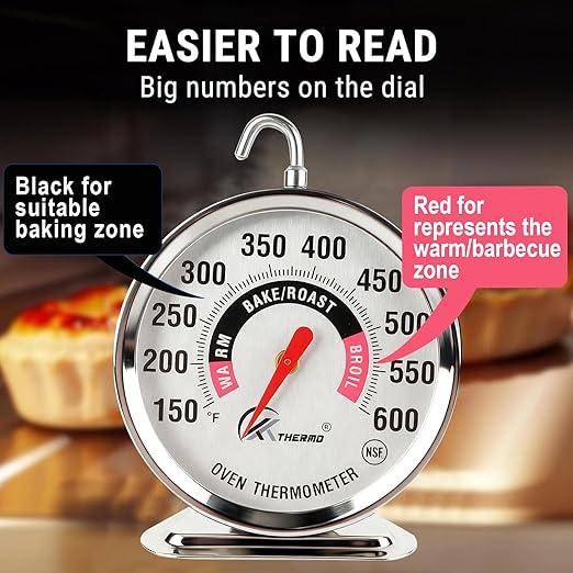 Oven Thermometer 150-600°F Pro Accurate Oven Temperature Gauge - Image 5