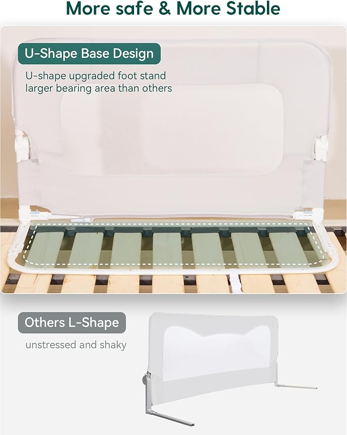 BABELIO Bed Rail for Toddlers, Baby Side Railing for Twin/Full/Queen/King Size - Image 5