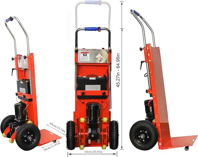 880lbs Electric Stair Climbing Hand Trucks Dolly Cart - Image 6