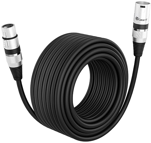 GEARit XLR Male to Female Microphone Cable 3-Pin Balanced Shielded Mixer by GEARit