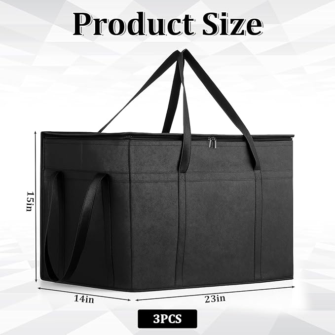 3-Pack Insulated Food Delivery Bag, Insulated Bags - Image 2