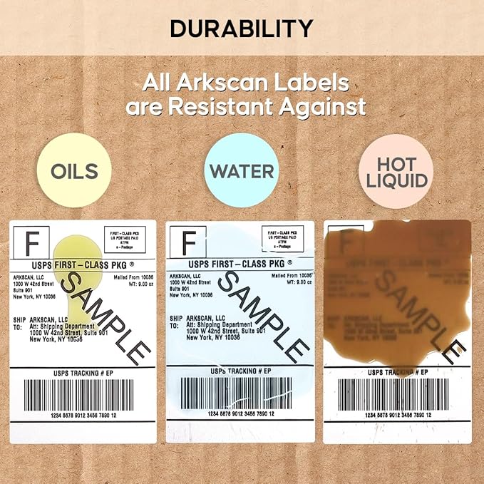 Arkscan SL500 4x6 Fanfold Shipping Label - Image 4