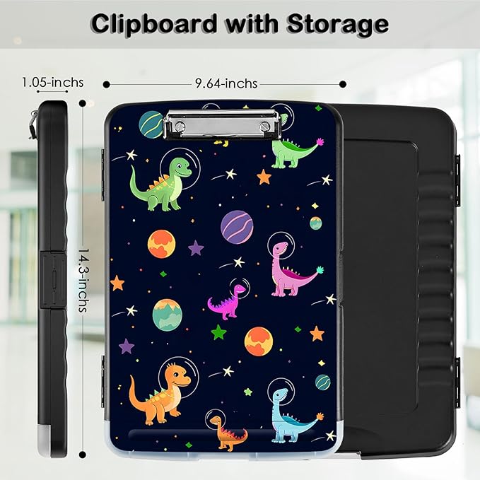 Clipboard with Storage, Office Supplies Nursing Clipboards Folder with Pen - Image 2