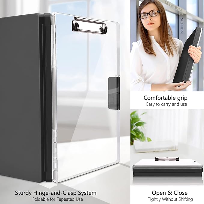 Clipboard with Storage, Heavy Duty Clip Boards 8.5x11 with 2 Storage Case - Image 5