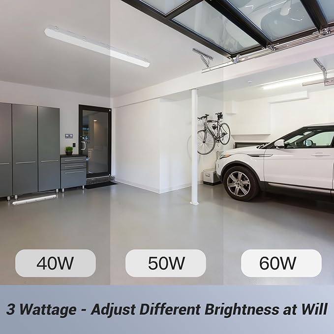 JTT 4FT LED Vapor Tight Light, 60W/50W/40W IP65 Waterproof LED Outdoor Indoor - Image 7