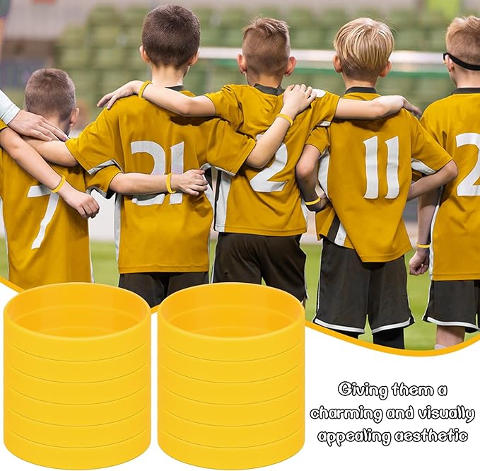 100 Pieces Rubber Bands For Silicone Bracelets, Bulk Plain Stretch Sports - Image 5