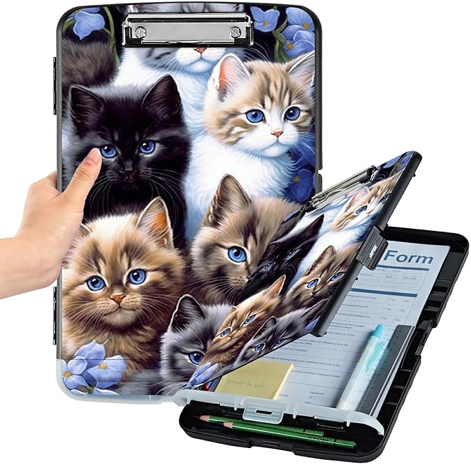 File Clipboard Storage with Pen Holder High Capacity Plastic Nursing Clipboards by DIGTIALL