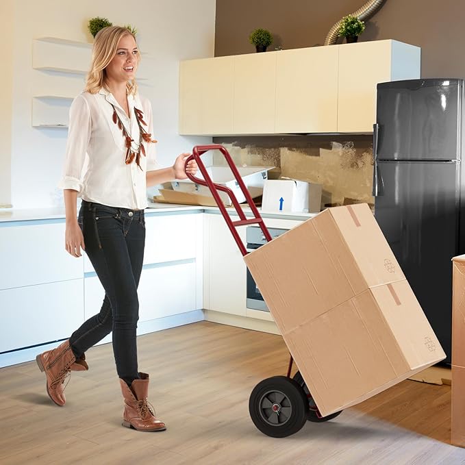 Goplus Hand Truck, P-Handle Hand Truck Dolly w/770LBS Capacity, Vertical Loop - Image 7