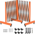 1 Set 16.8FT Industrial Metal Expandable Barricade，Retractable Traffic Fence by JTZFD