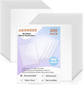 AKONEGE 200 Pack No Holes Sheet Protectors 8.5 x 11 Inch Letter Size Page by AKONEGE