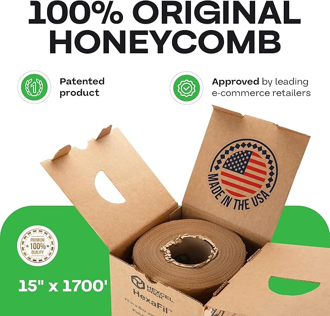 IDL Packaging HexaFil Honeycomb Packing Kraft Paper 15" x 1700' in - Image 2