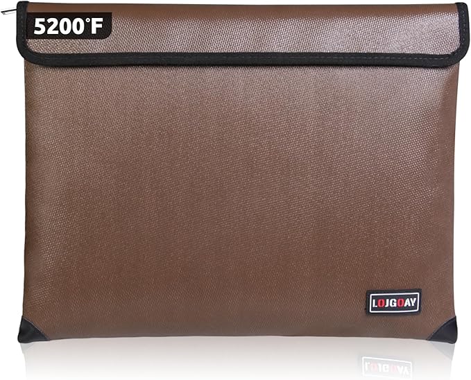 Fireproof Bag with 5200 Thermal Insulated, Waterproof Fireproof Box with Zipper by LOJGOAY