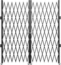 VEVOR Double Folding Security Gate, Steel Accordion Security Gate, Flexible by VEVOR