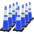 Fluorescent Orange/Green PVC Traffic Cones, Heavy Black Base Parking Lot Cone by OranLite
