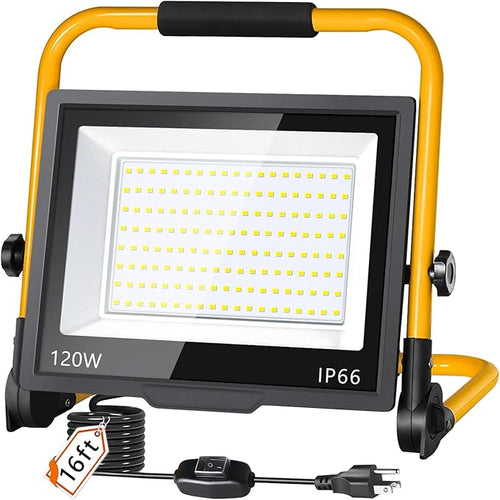 14400LM LED Work Light, 120W Flood Light by ISUERFY-BornforGlowParty