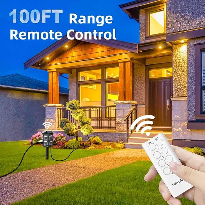 Tiffcofio Outdoor Remote Control Power Strip, 15FT Extension Cord Waterproof - Image 5