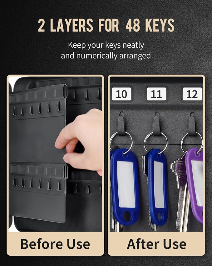 Uniclife 48-Key Steel Key Cabinet - Image 4