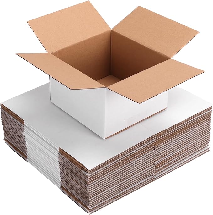 25 Packs Small Shipping Boxes 6x6x4 Inches by Wtrgas