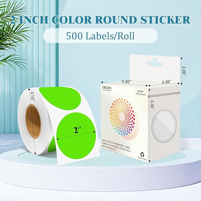 2 Inch Round Color Coding Labels - Image 2