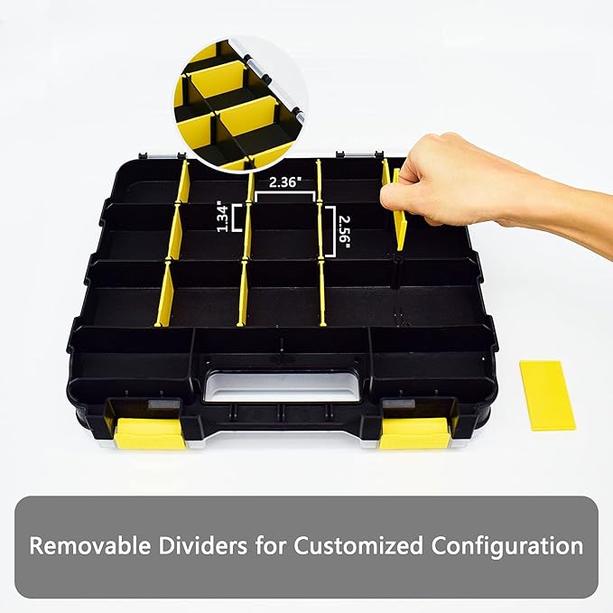 Tools Organizer Box Small Parts Storage Box 34-Compartment Double Side Hardware - Image 4