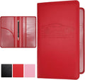 Car Registration and Insurance Card Holder, Leather License Document Red Glove by PLOJOP