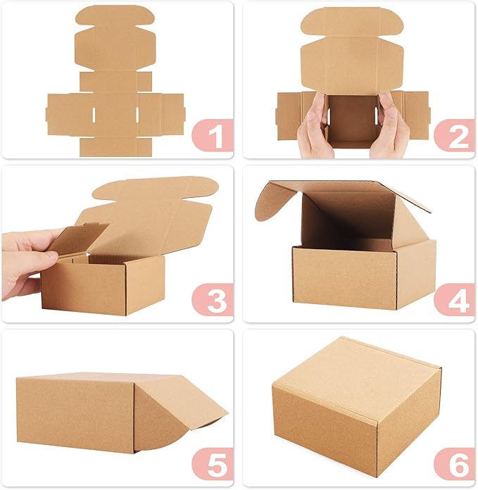 Eupako 7x5x2 Shipping Boxes Small Corrugated Cardboard Box - Image 3