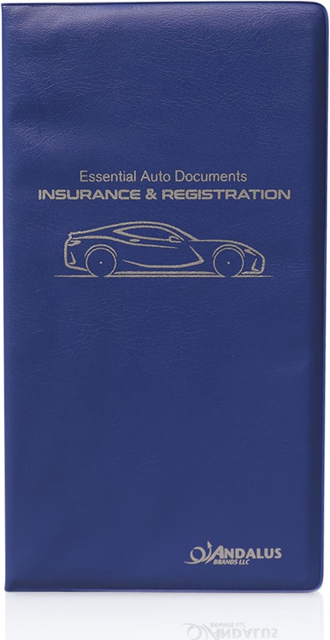 Andalus Auto Registration & Insurance Card Holder Pack of 1, Waterproof by AndalusBrand