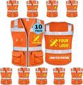 BeautyWill Custom Logo Safety Vest Class 2 High Visibility Reflective Vest by BeautyWill