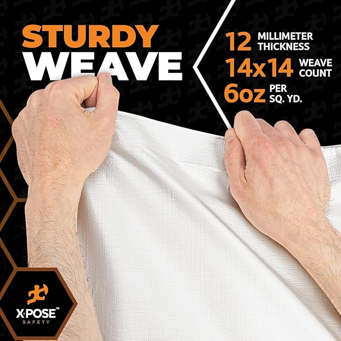 Heavy Duty White Poly Tarp 50' X 100' - Image 5