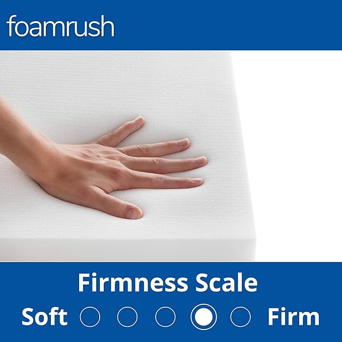 FoamRush 2" x 26" x 26" High Density Upholstery Foam Cushion, Square Foam - Image 3