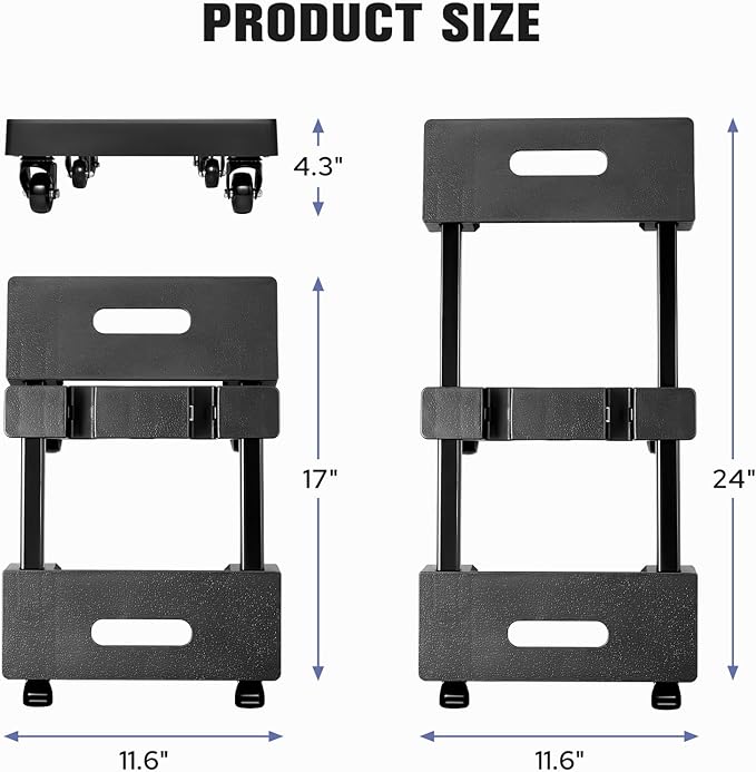 KEDSUM Furniture Dolly with 6 Swivel Casters, Expandable Moving Dolly, - Image 8
