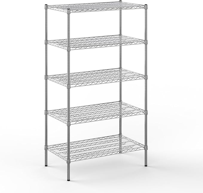 21" Deep x 36" Wide x 64" Height Wire Shelving Kit | 5-Tier | NSF Commercial by Regal+Altair