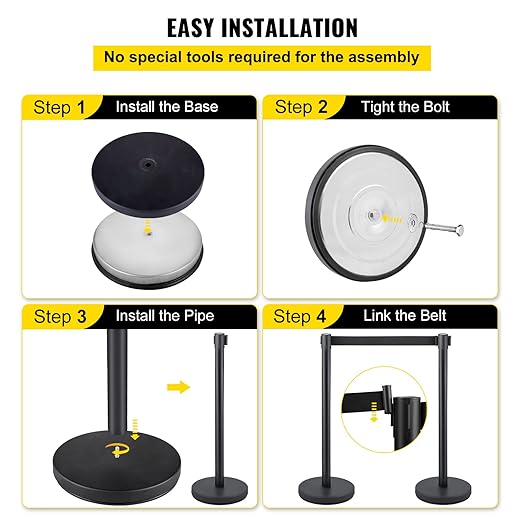 VEVOR Crowd Control Stanchion Set, Stanchion Set - Image 6