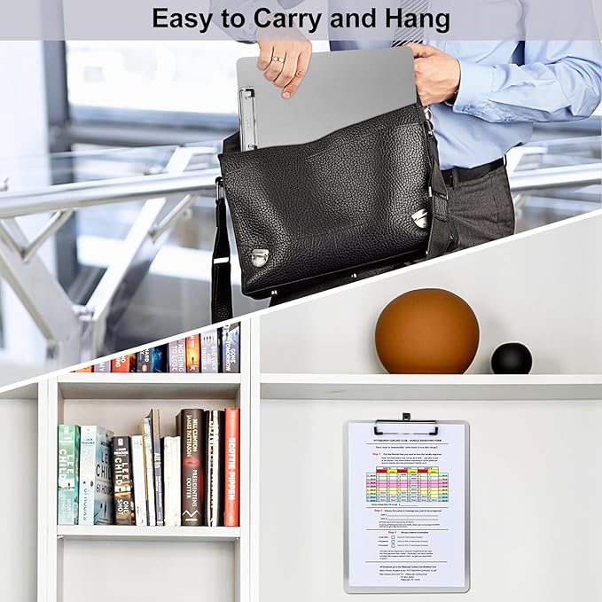 ZCZN Metal Clipboards, 2 Pack Heavy Duty Aluminum Clipboards 12 x 9 Inches - Image 6