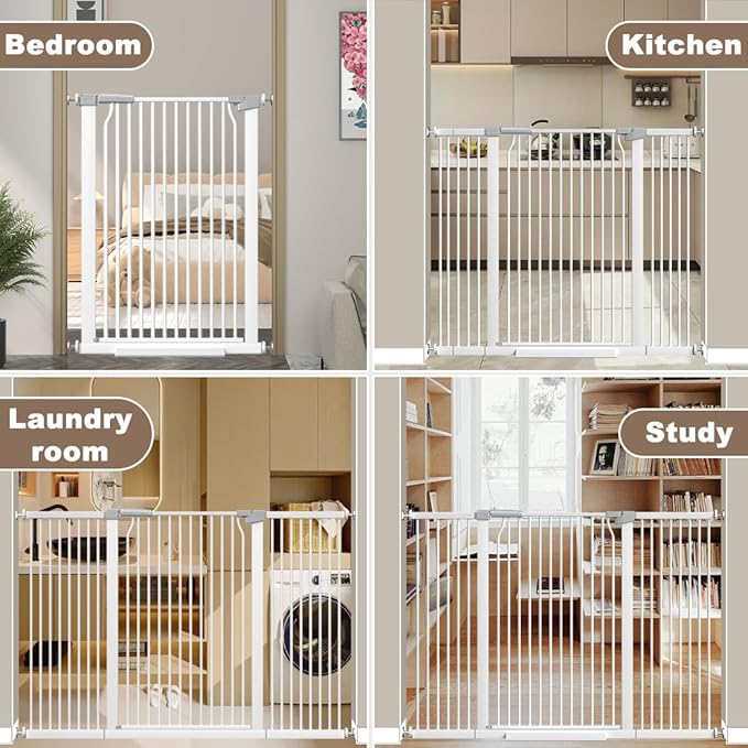 41" Extra Tall and Wide Baby Gate, 68.5-72.2'' Wide Pet Cat Gate - Image 7
