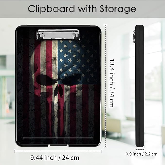 Clipboard with Storage, Office Supplies Nursing Clipboards Folder with Pen - Image 2
