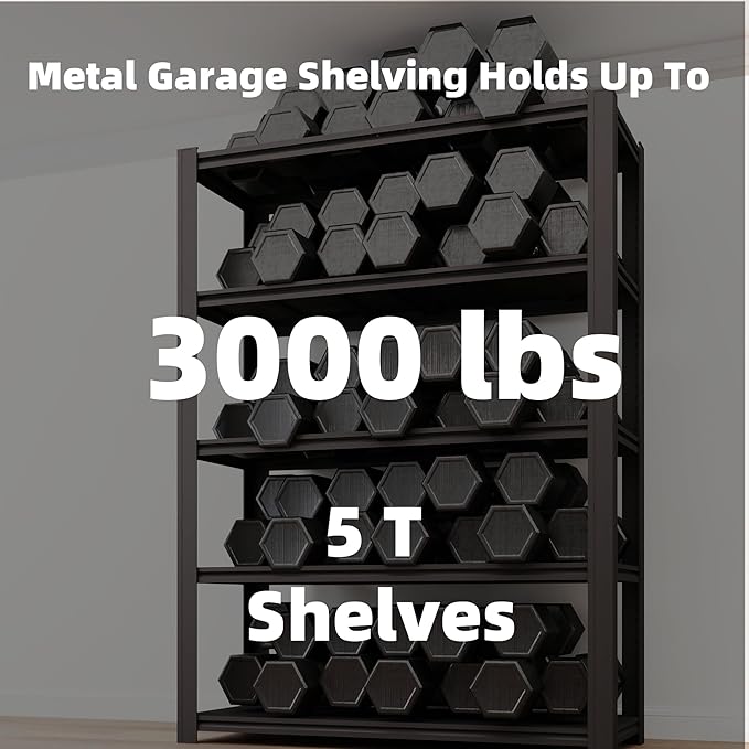 5-Tier 55" W x 24" D x 84" H Garage Shelving 3500LBS Storage Shelves Heavy Duty - Image 4