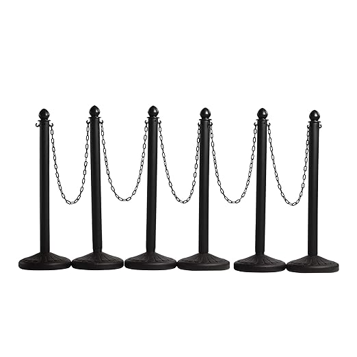 Montour Line Plastic Stanchion Black 2.5 Inch Diameter by Crowd+Control+Warehouse