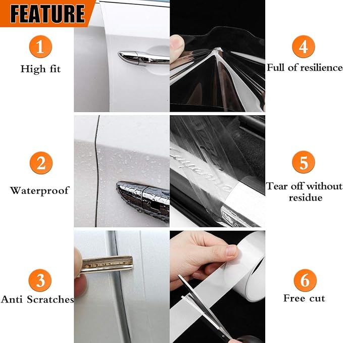 MYFAMIREA Anti-Scratch Anti-Collision Adhesive Strip Car Door Edge Guard - Image 2