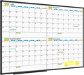 JILoffice Magnetic Dry Erase Calendar Whiteboard, 4 Month White Board Planner by JILoffice
