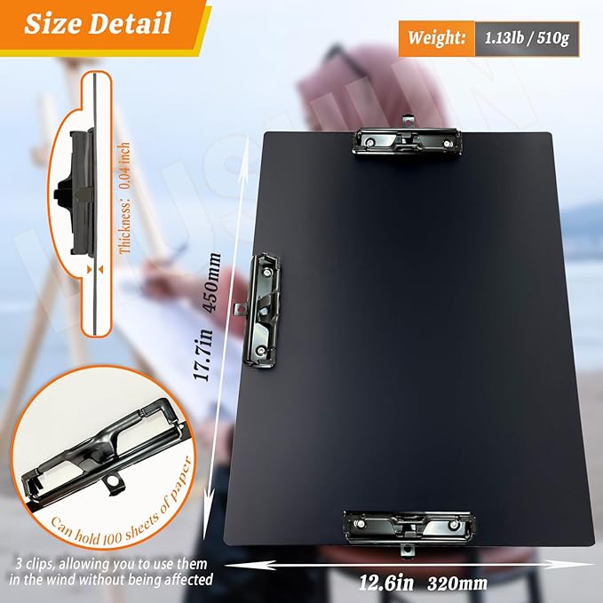 Aluminum 11x17 Clipboard A3 Metal Stainless Hangable Clipboards - Image 6