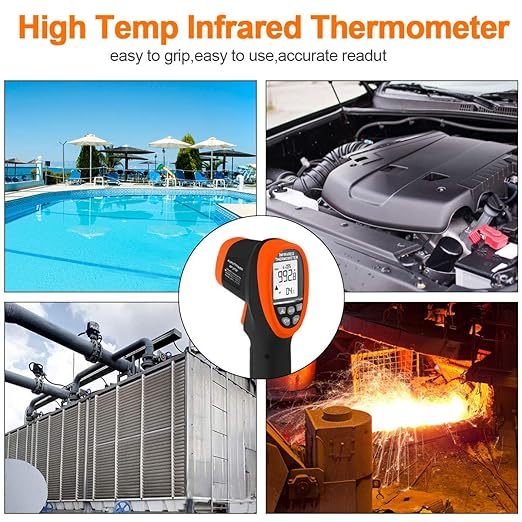 -58℉~2732℉ Digital Pyrometer 30:1 Dual Laser Industrial IR Temperature Gauge - Image 6