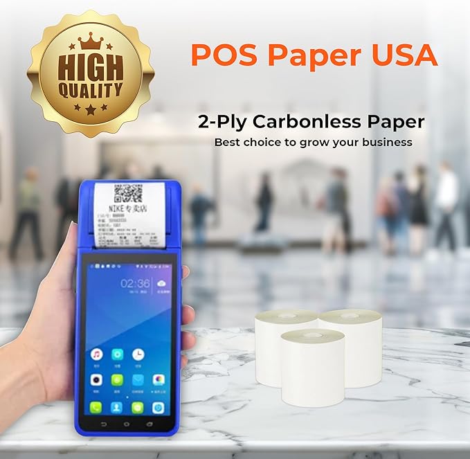 2 1/4" x 90' 2-Ply Carbonless Paper - Image 4