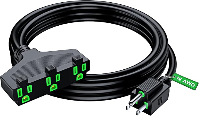 Extension Cord 10 Feet, SJTW Extension Cord by MaximmCable