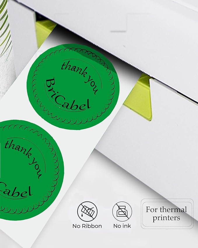 4 Inch Large Green Circle Thermal Labels, Self-Adhesive Round Inventory Stickers - Image 4