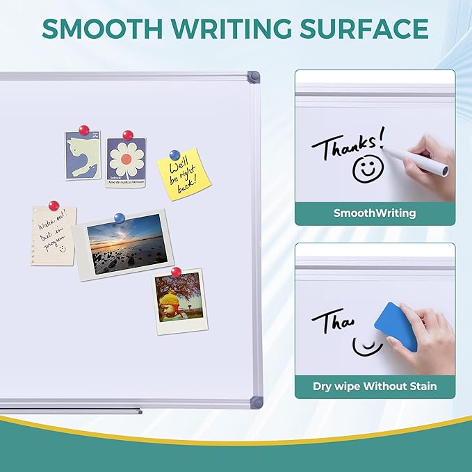 72" x 40" Magnetic Dry Erase Board - Image 2