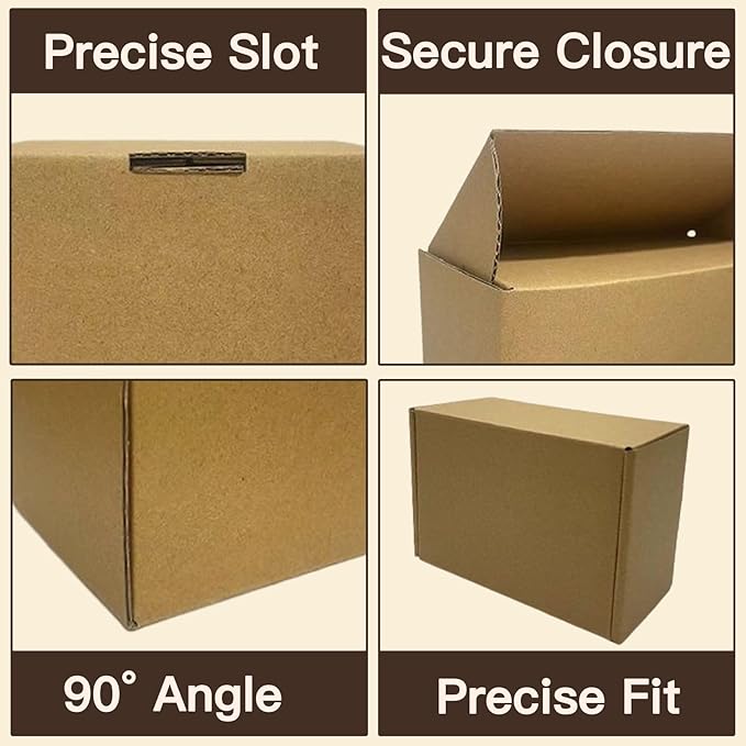 50 Pack 6x4x3 Inches Brown Corrugated Mailer Boxes -Corrugated Cardboard - Image 3