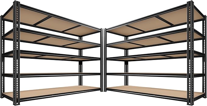 3500LBS Garage Shelving 60" W Metal Shelving 72" H Storage Shelves Heavy Duty 5 by Unknown