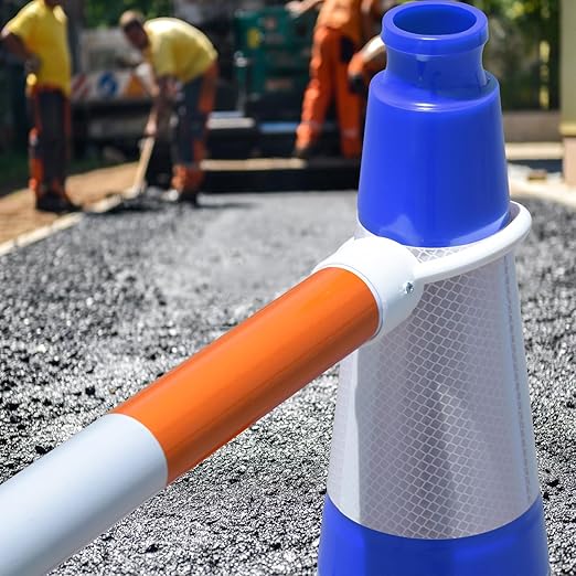 Fluorescent Orange/Green PVC Traffic Cones, Heavy Black Base Parking Lot Cone - Image 6